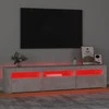 TV staliukas TV spintelė su LED apšvietimu, betono pilka, 180x35x40cm