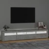 TV staliukas TV spintelė su LED apšvietimu, betono pilka, 210x35x40cm