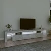 TV staliukas TV spintelė su LED apšvietimu, betono pilka, 215x36,5x40cm