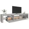 TV staliukas TV spintelė su LED apšvietimu, betono pilka, 215x36,5x40cm