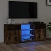 TV staliukas TV spintelė su LED apšvietimu, dūminio ąžuolo, 120x30x50cm