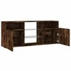 TV staliukas TV spintelė su LED apšvietimu, dūminio ąžuolo, 120x30x50cm