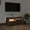 TV staliukas TV spintelė su LED apšvietimu, dūminio ąžuolo, 90x35x40cm