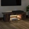 TV staliukas TV spintelė su LED apšvietimu, dūminio ąžuolo, 90x39x30cm