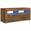 TV staliukas TV spintelė su LED apšvietimu, dūminio ąžuolo, 90x35x40cm
