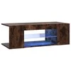 TV staliukas TV spintelė su LED apšvietimu, dūminio ąžuolo, 90x39x30cm