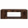 TV staliukas TV spintelė su LED apšvietimu, dūminio ąžuolo, 90x39x30cm