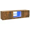 TV staliukas TV spintelė su LED apšvietimu, dūminio ąžuolo, 120x30x35,5cm