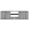 TV staliukas TV spintelė su LED apšvietimu, pilka ąžuolo, 120x30x35,5cm