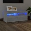 TV staliukas TV spintelė su LED apšvietimu, pilka ąžuolo, 90x35x40cm