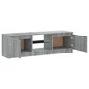 TV staliukas TV spintelė su LED apšvietimu, pilka ąžuolo, 120x30x35,5cm