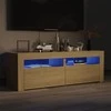 TV staliukas TV spintelė su LED, sonoma ąžuolo, 120x35x40 cm