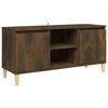 TV staliukas TV spintelė su medinėmis kojelėmis, ąžuolo, 103,5x35x50cm