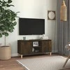 TV staliukas TV spintelė su medinėmis kojelėmis, ąžuolo, 103,5x35x50cm