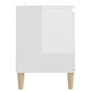 TV staliukas TV spintelė su medinėmis kojelėmis, balta, 103,5x35x50cm