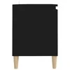 TV staliukas TV spintelė su medinėmis kojelėmis, juoda, 103,5x35x50cm