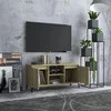 TV staliukas TV spintelė su metalinėmis kojelėmis, ąžuolo, 103,5x35x50cm