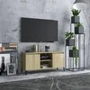 TV staliukas TV spintelė su metalinėmis kojelėmis, ąžuolo, 103,5x35x50cm