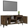 TV staliukas TV spintelė su metalinėmis kojelėmis, ąžuolo, 103,5x35x50cm