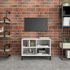 TV staliukas TV spintelė su metalinėmis kojelėmis, balta, 69,5x30x50cm