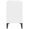 TV staliukas TV spintelė su metalinėmis kojelėmis, balta, 69,5x30x50cm