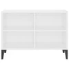 TV staliukas TV spintelė su metalinėmis kojelėmis, balta, 69,5x30x50cm