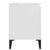 TV staliukas TV spintelė su metalinėmis kojelėmis, balta, 103,5x35x50cm