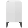 TV staliukas TV spintelė su metalinėmis kojelėmis, balta, 69,5x30x50cm