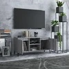 TV staliukas TV spintelė su metalinėmis kojomis, pilka ąžuolo, 103,5x35x50cm