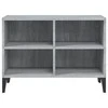 TV staliukas TV spintelė su metalinėmis kojelėmis, pilka, 69,5x30x50cm
