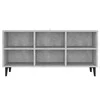 TV staliukas TV spintelė su metalinėmis kojelėmis, pilka, 103,5x30x50cm