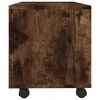 TV staliukas TV spintelė su ratukais, dūminio ąžuolo, 90x35x35cm, mediena