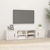 TV staliukas TV spintelės, 2vnt., baltos, 80x31,5x36cm, mediena, blizgios