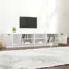 TV staliukas TV spintelės, 2vnt., baltos, 80x35x36,5cm, mediena, blizgios
