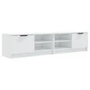 TV staliukas TV spintelės, 2vnt., baltos, 80x35x36,5cm, mediena, blizgios