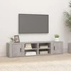 TV staliukas TV spintelės, 2vnt., betono pilkos, 80x31,5x36cm, mediena