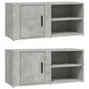 TV staliukas TV spintelės, 2vnt., betono pilkos, 80x31,5x36cm, mediena