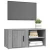 TV staliukas TV spintelės, 2vnt., pilkos ąžuolo, 80x31,5x36cm, mediena