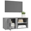TV staliukas TV spintelės, 2vnt., pilkos ąžuolo, 80x31,5x36cm, mediena
