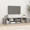 TV staliukas TV spintelės, 2vnt., pilkos ąžuolo, 80x31,5x36cm, mediena