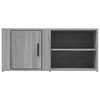 TV staliukas TV spintelės, 2vnt., pilkos ąžuolo, 80x31,5x36cm, mediena