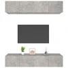 TV staliukas TV spintelės, 4vnt., betono pilkos, 80x30x30cm, mediena