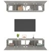 TV staliukas TV spintelės, 4vnt., betono pilkos, 80x30x30cm, mediena