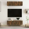 TV staliukas TV spintelės, 4vnt., dūminio ąžuolo, 60x30x30cm, mediena