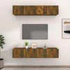 TV staliukas TV spintelės, 4vnt., dūminio ąžuolo, 80x30x30cm, mediena