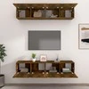 TV staliukas TV spintelės, 4vnt., dūminio ąžuolo, 80x30x30cm, mediena