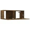 TV staliukas TV spintelės, 4vnt., dūminio ąžuolo, 80x30x30cm, mediena