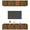 TV staliukas TV spintelės, 4vnt., dūminio ąžuolo, 80x30x30cm, mediena