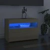 TV staliukas TV spintelės su LED apšvietimu, 2vnt., ąžuolo, 60x35x40cm