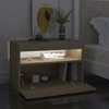 TV staliukas TV spintelės su LED apšvietimu, 2vnt., ąžuolo, 60x35x40cm